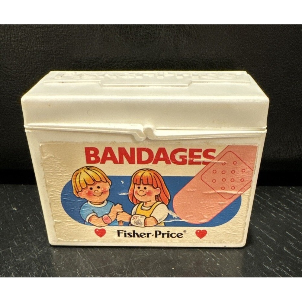 Vintage Fisher Price Bandage Box From Doctor’s Kit Empty No Bandages Box Only